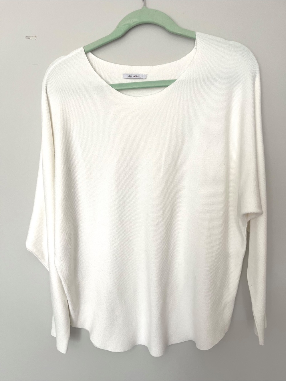Cream Lightweight Scoop Neck Sweater